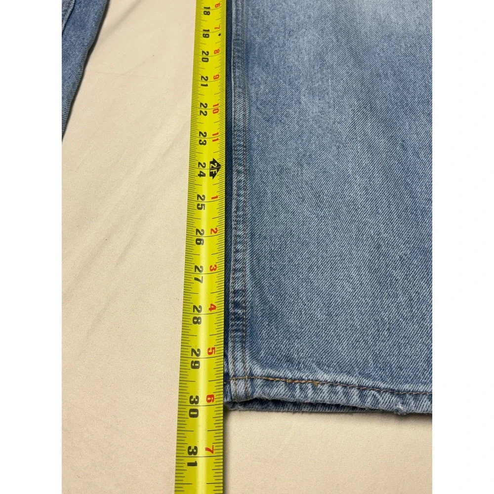 Levis SilverTab 94 Baggy Jeans Distressed Light Wash Blue Denim Womens W28 L31 - Picture 12 of 14